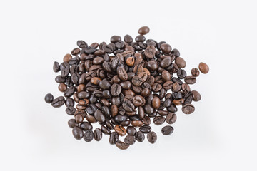 coffee beans on white background