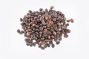 coffee beans on white background
