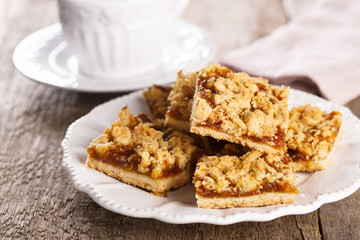 Homemade pie with marmalade