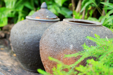 Earthen jars water