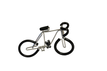 Fototapeta premium bicycle model toy wire isolated on white background