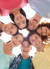 group of smiling teenagers