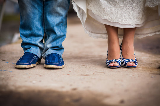 blue wedding Shoes