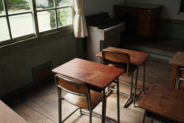 懐かしの学校机