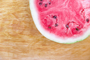 Watermelon on wood