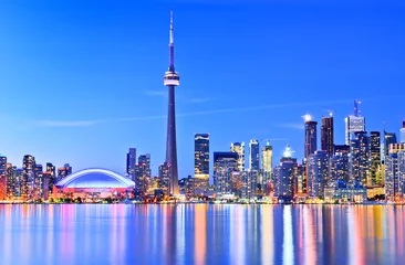 Crédence de cuisine en verre imprimé Toronto Panorama des toits de Toronto en Ontario, Canada.