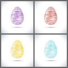 Set of banner templates with Easter background.