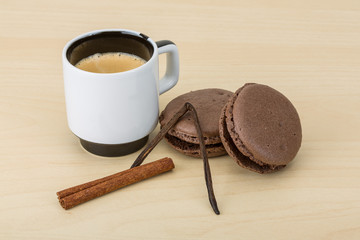 Coffee with macaroons
