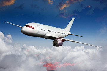 aircraft airliner airplane in the sky