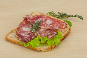 Salami sandwich