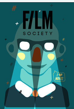 Poster for Film Society. Vector illustration.