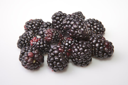 Bunch of fresh ripe blackberries