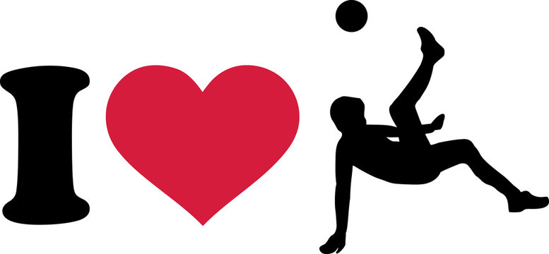 I love Soccer Player Bicycle