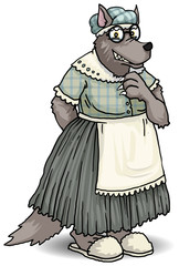 Wolf dressed like grandma, disguise