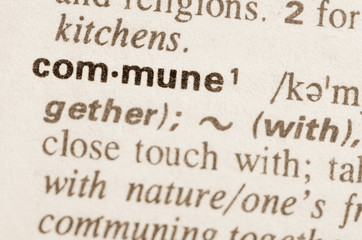 Dictionary definition of word commune
