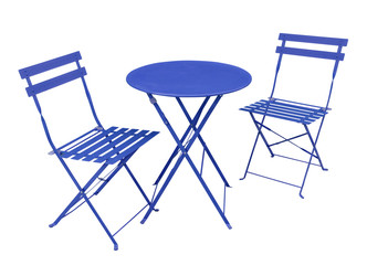 salon de jardin bleu