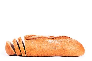 bread on a white background