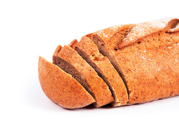 bread on a white background
