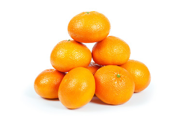 oranges on white background