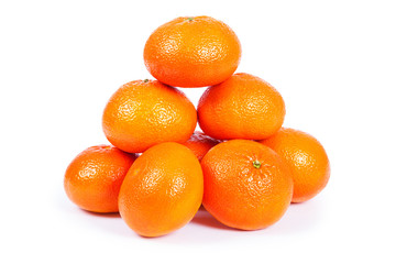 oranges on white background