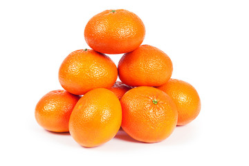 oranges on white background