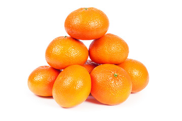 oranges on white background