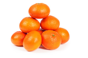 oranges on white background