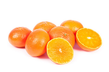 oranges on white background