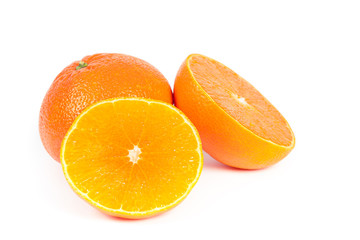 oranges on white background