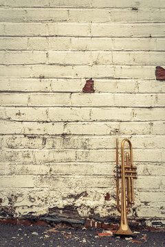 Old Trumpet Brick Wall