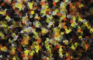 Mosaik in den Farben schwarz gelb rot