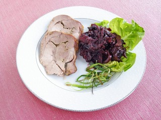 slices of turkey meat collar