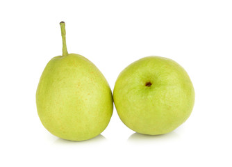Chinese fragrant pear isolated on white background