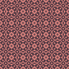 Vintage dark brown and pink colors seamless pattern