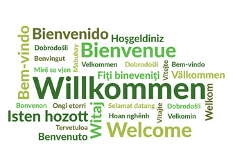 Wordcloud Willkommen - 80602347