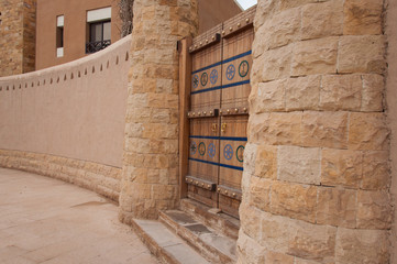 Beautiful carved door in Riyadh, Saudi Arabia
