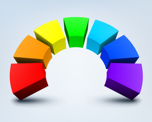 Vector illustration of 3d shapes