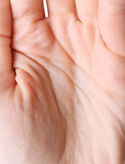 Human hand close up
