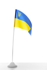 National flag of Ukraine isolated on white