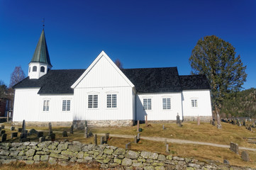Norwegian church and cemetry © mariuszks