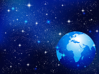 Obraz premium 地球 宇宙 背景