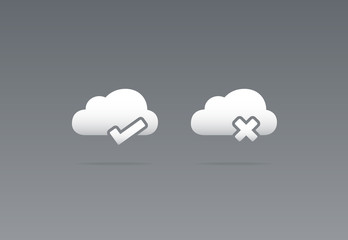 Check & Cross Cloud Icons