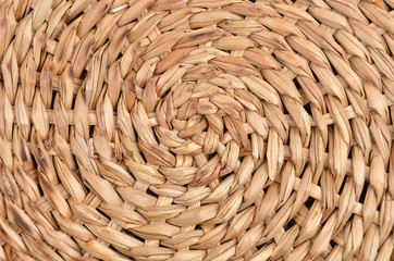 Twisted dry straw background, close up, DOF