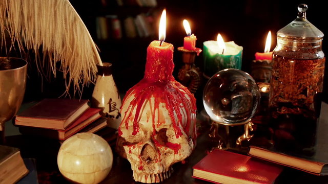 Human Skull Candle Studio