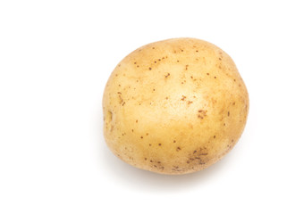 potatoes on a white background