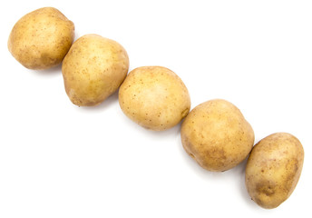 potatoes on a white background