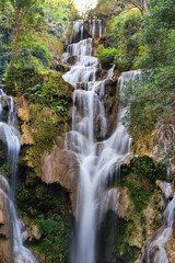 Fototapeta na wymiar Tat Kuang Si Waterfalls at Luang Prabang, Laos