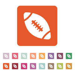 The football icon. Rugby symbol. Flat