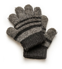 Black knitted gloves