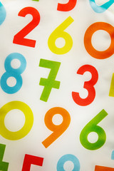 Colorful background with rendom numbers